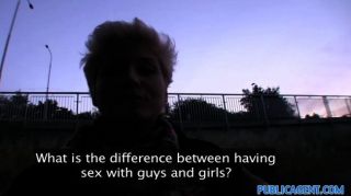 Publicagent - Blonde Lesbian Learns How Suck