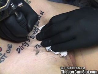 Tattoo Slut Fucked In Porn Theater
