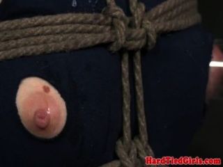 Roped Up Tit Punished Sub Ball Gagged
