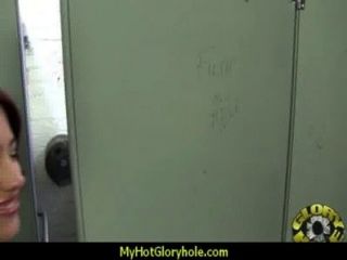 Ebony Teen Shows Off Her Blowjob Skills At Gloryhole 2