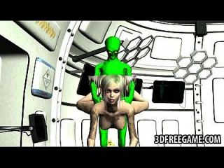 Sexy 3d Cartoon Blonde Babe Fucked By An Alien