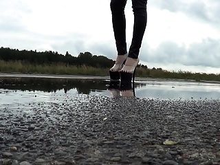 Wet Feet And Wet Stripper High Heels