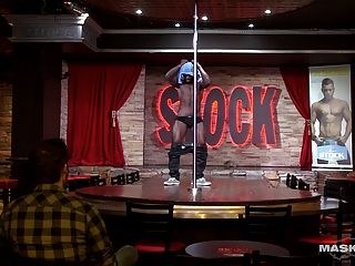 Big Black Cock Strippng In Stock Bar