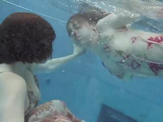 Two Hot Hairy Beauties Underwater