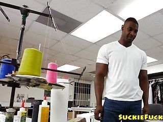 Oriental Seamstress Booty Fucked In The Shop